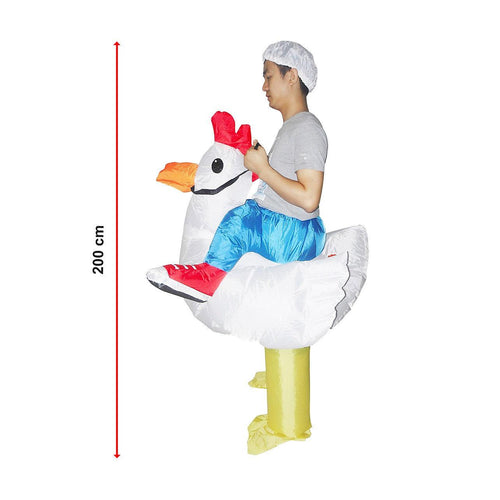 Chicken Fancy Dress Inflatable Suit -Fan Operated Costume