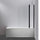 180° Black Pivot Door 6mm Safety Glass Bath Shower Screen By Della Francesca - 120 x 140cm