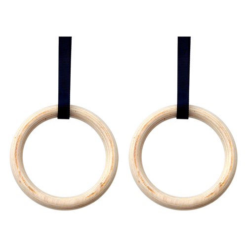 235mm Wooden Gymnastic Rings – Premium Olympic-Style Strength Training & Fitness Equipment
