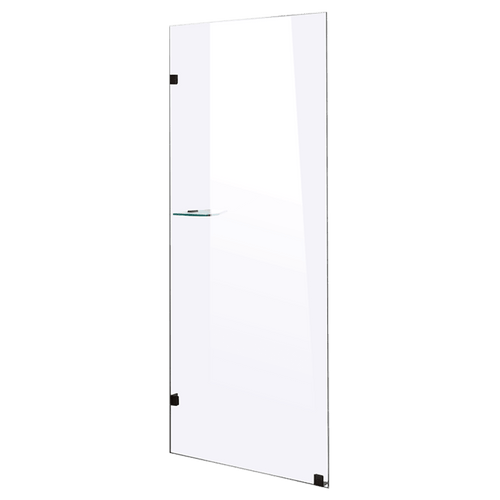 70 x 210cm Frameless 10mm Safety Glass Shower Screen BLACK