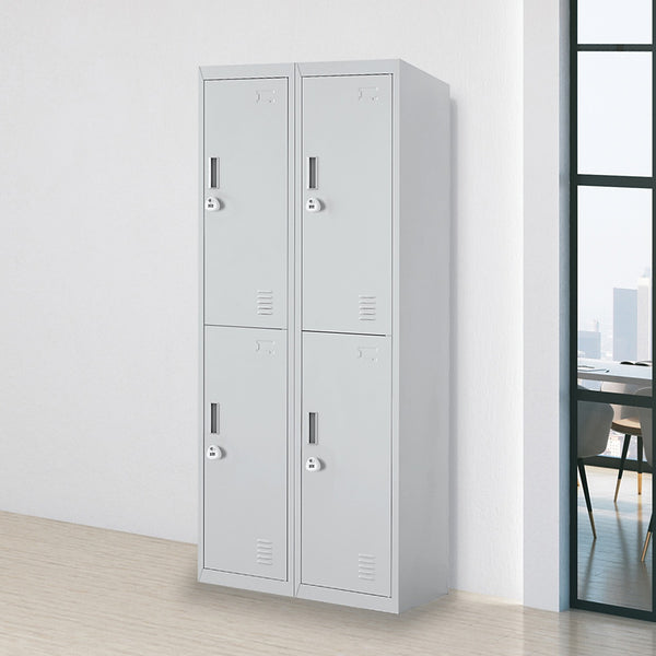 2x2 Door Grey Metal Locker – Secure Storage with 3-Digit Combination ...