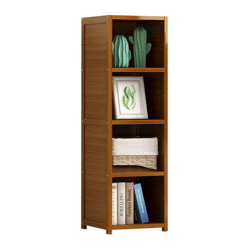 Bamboo Shelf Bookcase Display Storage Rack Stand Livingroom Bedroom