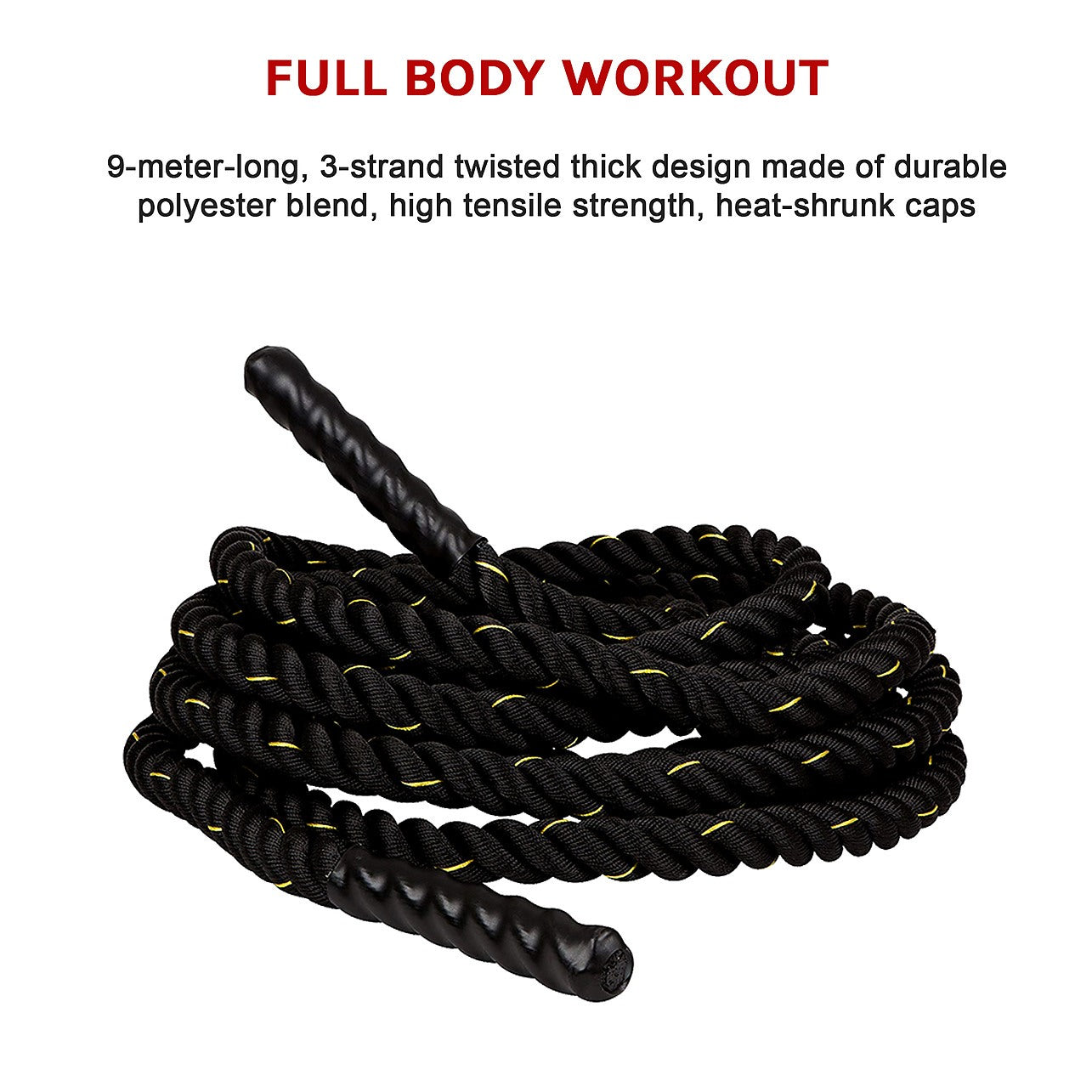 1.5 30FT Poly Dacron Battle Rope Exercise Workout Strength