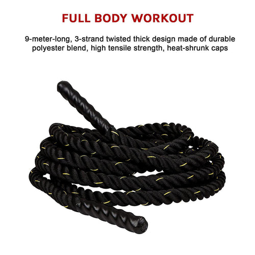 Battle Rope 9M Exercise Workout Strength Training
