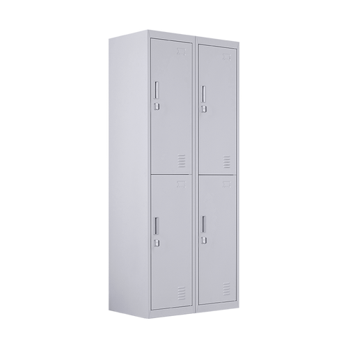 2x2 Door Grey Metal Locker – Secure Storage with Padlock-operated