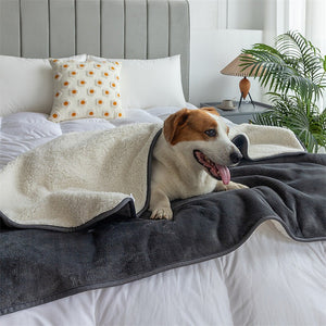Premium Waterproof Reversible Pet Dog Blanket Bed Protects Couch Bed from Spills