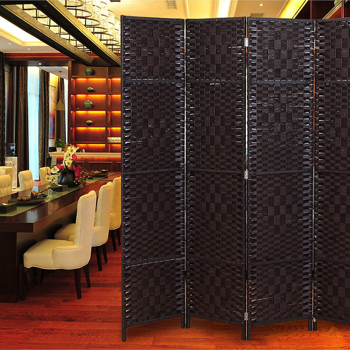 6-Panel Room Divider Screen Privacy Rattan Dividers Stand Fold