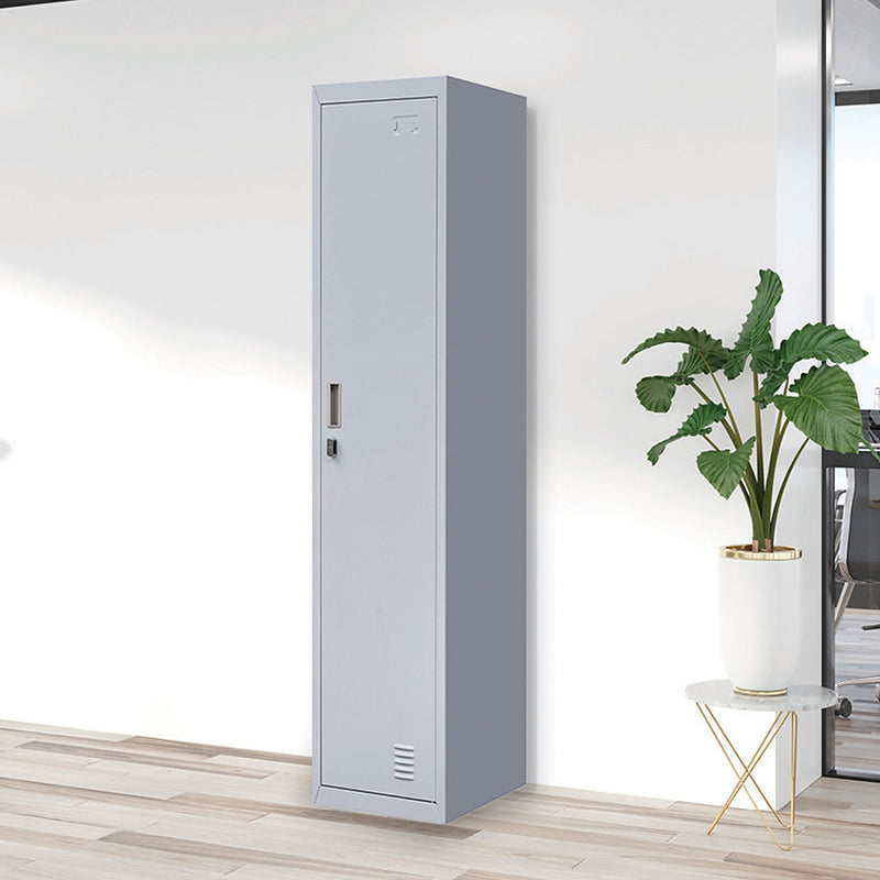 Lockable 1-Door Grey Locker for Home or Office - Padlock-operated ...