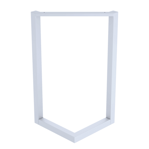 V Shaped Table Bench Desk Legs Retro Industrial Design Fully Welded - White