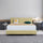 Linen Fabric Rectangular King Bed Deluxe Headboard Bedhead Sulfur Yellow 