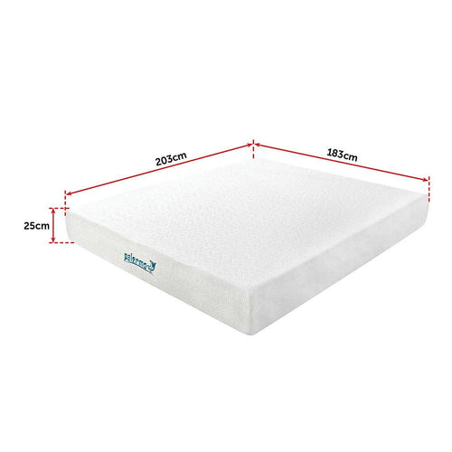 King 25cm Gel Memory Foam Mattress Dual-Layered - CertiPUR-US