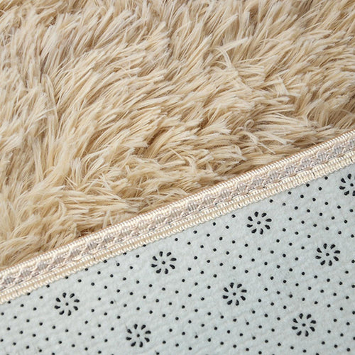200x140cm Floor Rugs Large Shaggy Rug Area Carpet Bedroom Living Room Mat Beige