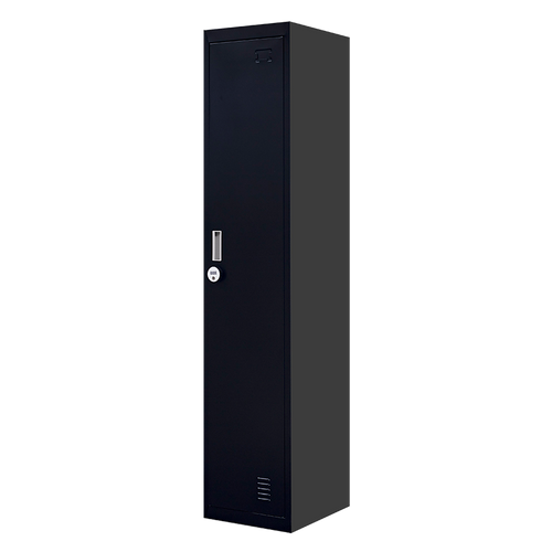 Lockable 1-Door Black Locker for Home or Office - 4-Digit Combination Lock