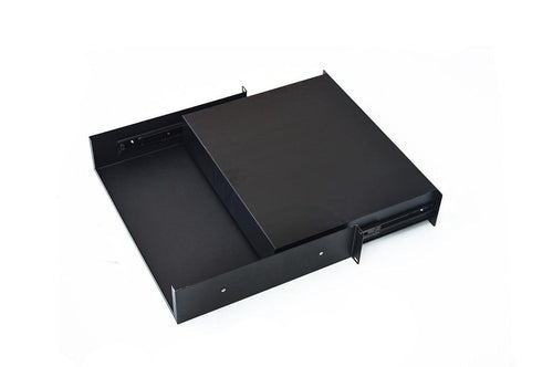 19" Rack Mount 2U Locking Drawer Pro Audio DJ Server Rack Lock Storage Cabinet