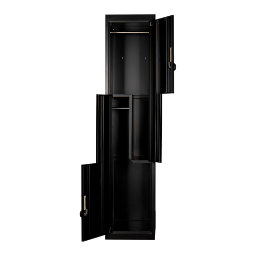 Multipurpose Locker – Black Dual L-Shaped Door with 4-Digit Combination Lock