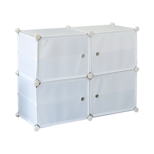 White Cube DIY Shoe Cabinet Rack Storage Portable Stackable Organiser Stand 