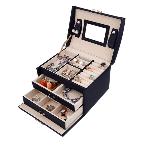 Jewellery Storage Box Girls Rings Necklaces Display Organiser Storage Case