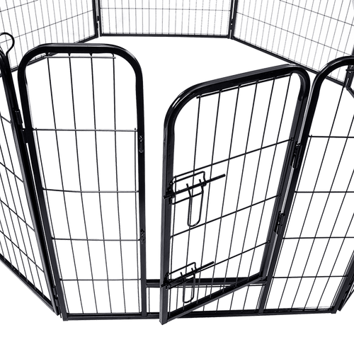 8 Panel Heavy Duty Pet Dog Playpen Puppy Exercise Fence Enclosure Cage