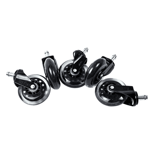 5x Office Chair Rollerblade Caster Wheels Safe for All Floors - Universal Fit
