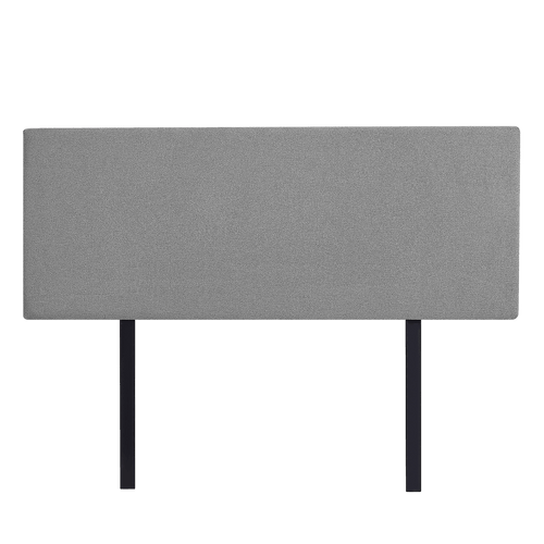 Linen Fabric Rectangular Double Bed Deluxe Headboard Bedhead Night Ash 