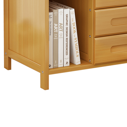 Bamboo Bedside Table Nightstand Storage Bedroom Sofa Side Stand - Wood