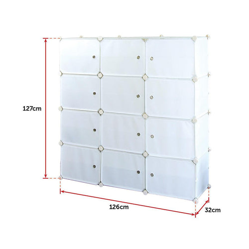 White Cube DIY Shoe Cabinet Rack Storage Portable Stackable Organiser Stand 