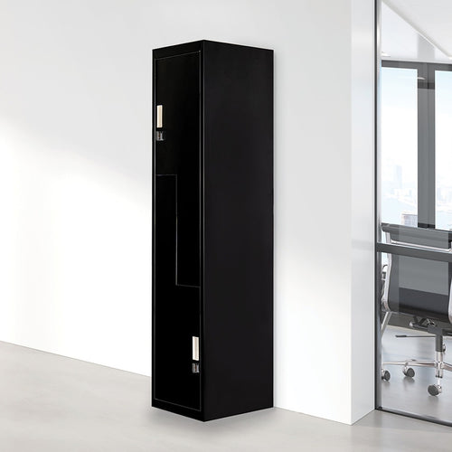 Multipurpose Locker – Black Dual L-Shaped Door with Padlock-operated