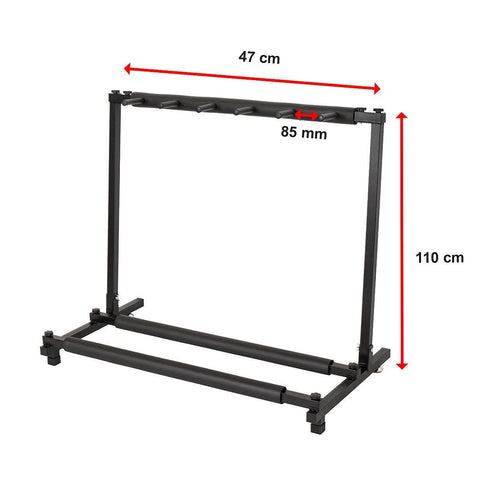 Guitar Stand 5 Holder Guitar Folding Stand Rack Band Stage Bass Acoustic Guita