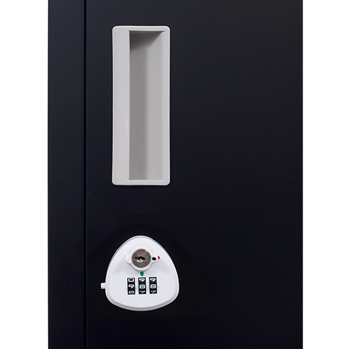 Lockable 1-Door Black Locker for Home or Office - 3-Digit Combination Lock