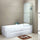 70 x 145cm Frameless Glass Bath Screen by Della Francesca Gold Finish