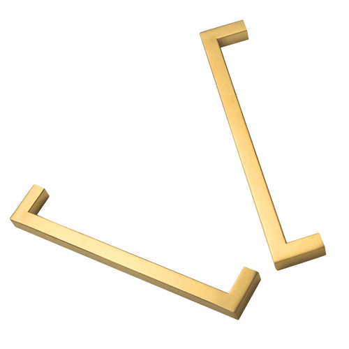 15 x Brushed Brass Drawer Pulls Kitchen Cabinet Handles - Gold Finish 192mm