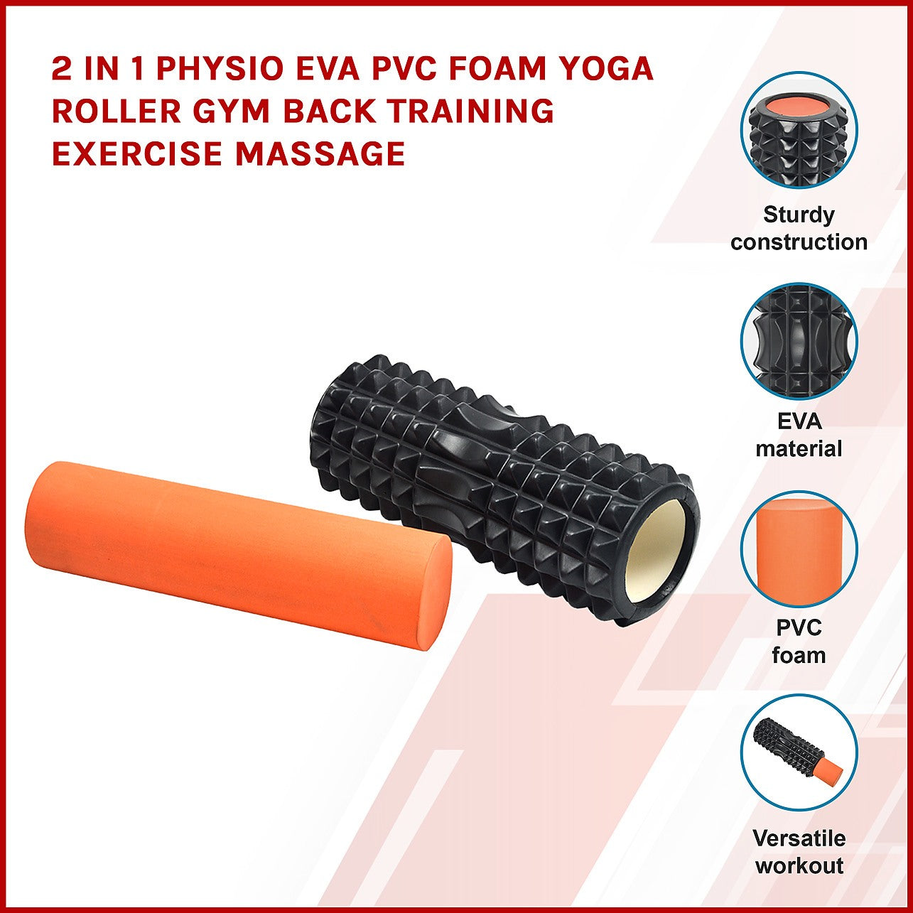 2 IN 1 Physio EVA PVC Foam Yoga Roller  Australia's DIY, Renovation, Home  and Lifestyle Store