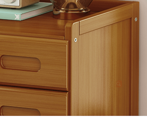 Bamboo Bedside Table Nightstand Storage Bedroom Sofa Side Stand - Dark Wood