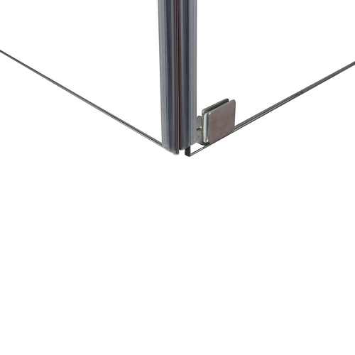 900 x 900mm Frameless 10mm Glass Shower Screen By Della Francesca CHROME Hardware, Round Handle