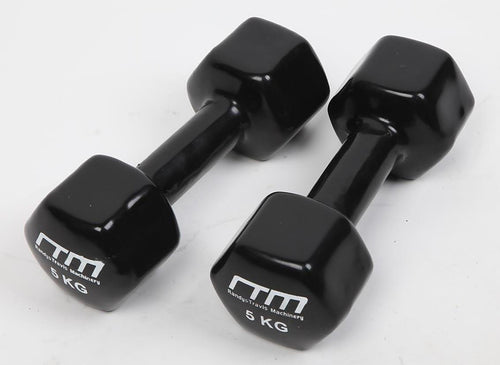 5kg Dumbbells Pair PVC Hand Weights PVC Coated