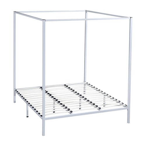 4 Four Poster King Bed Frame - Cream