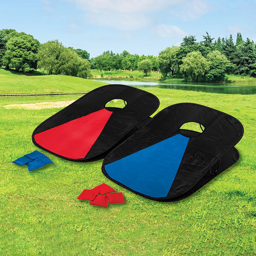 Portable Collapsible Cornhole Board Set – 2 Boards, 8 Bean Bags & Carry Case