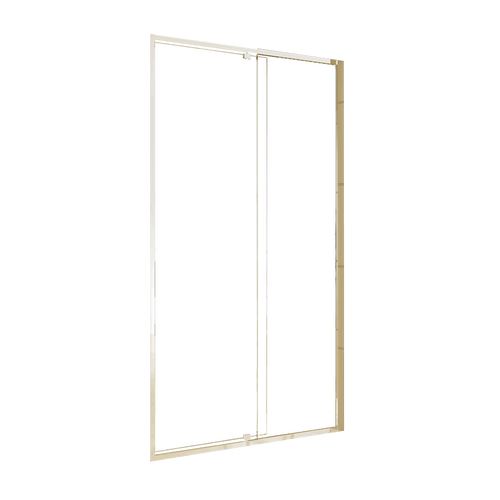 Front: (114~122) x 195cm Adjustable Semi Frameless Shower Screen in Chrome No Side Return