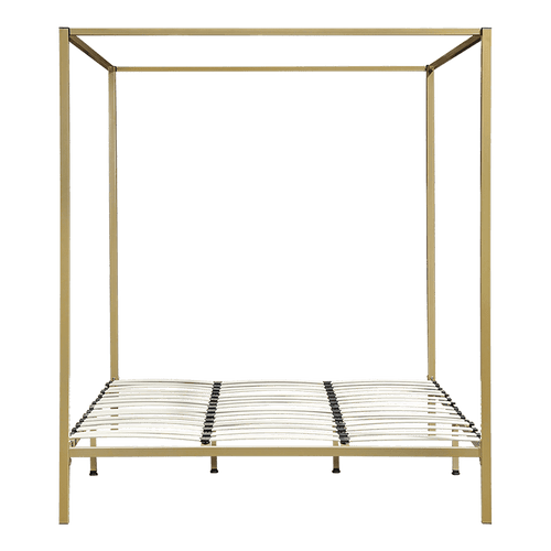 4 Four Poster King Bed Frame - Gold