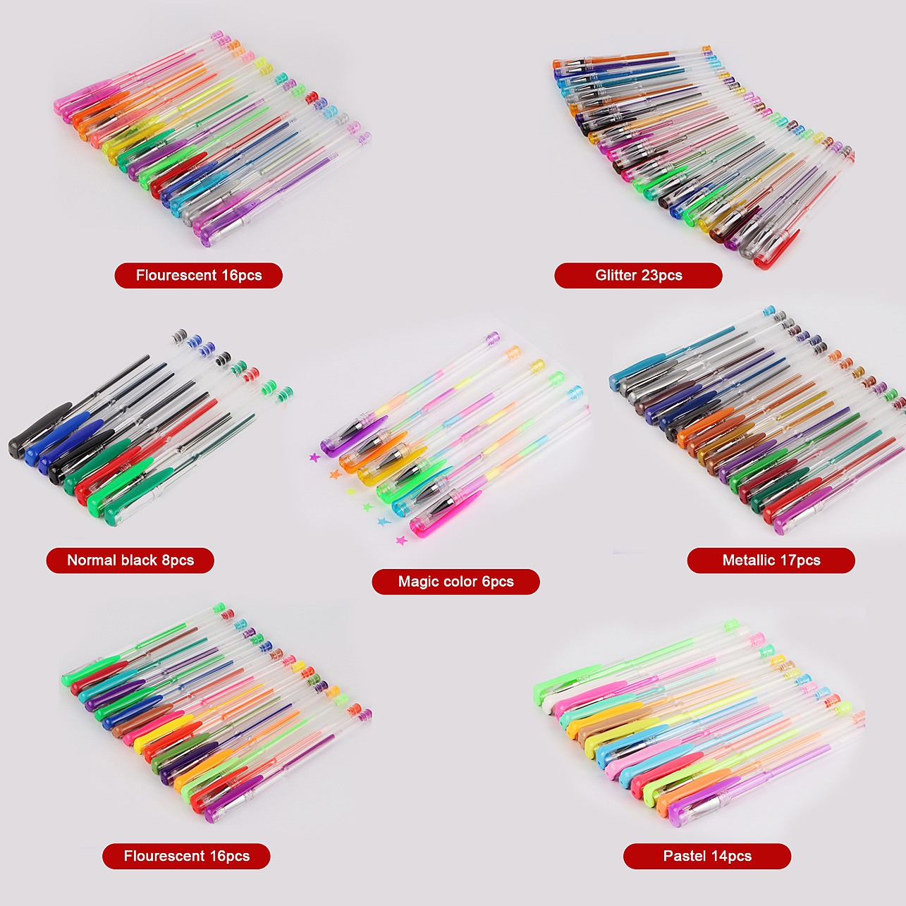 8pcs/set Dual-line Outline Pen, Sparkly Gel Pens For Coloring