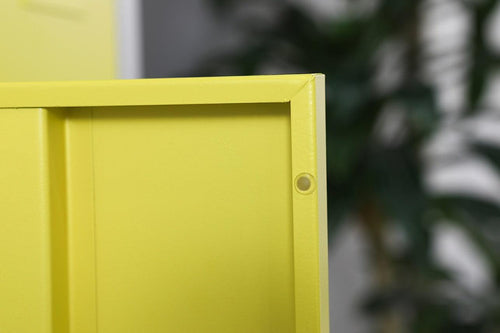 Grey with Yellow Door 12-Door Locker for Office Gym Shed School Home Storage - 3-Digit Combination Lock