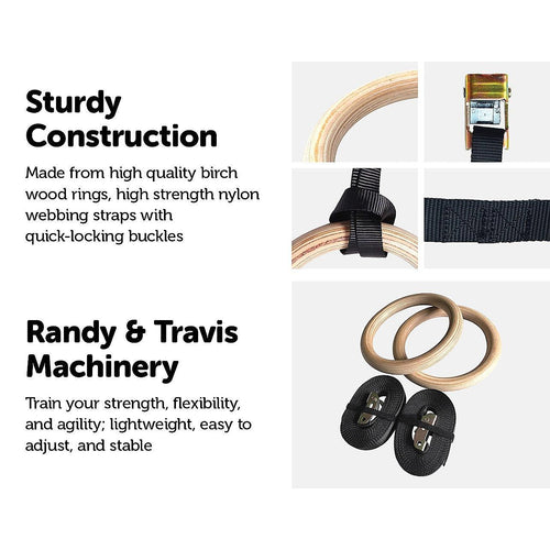 Birch Wood Gymnastic Rings 