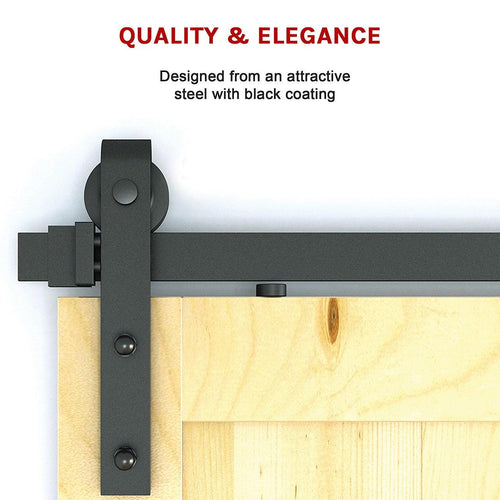 Black Sliding Barn Door Hardware 2M 