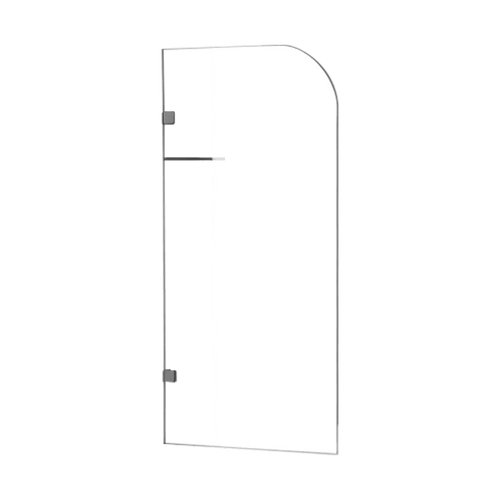 Frameless Glass Bath Screen 70 x 145cm Nickel Finish