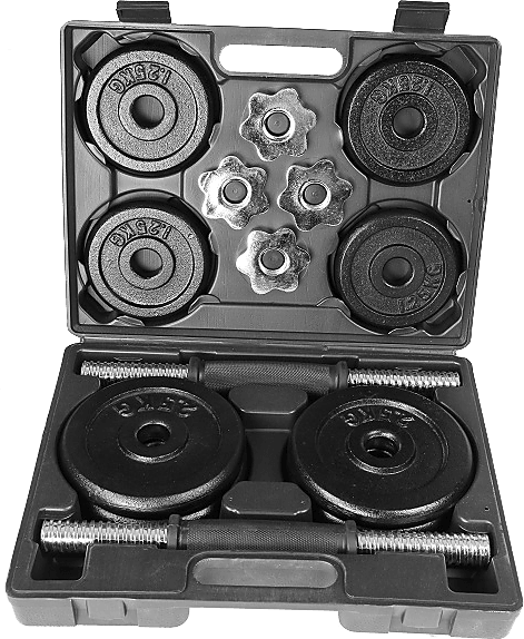 20kg Black Dumbbell Set with Carrying Case