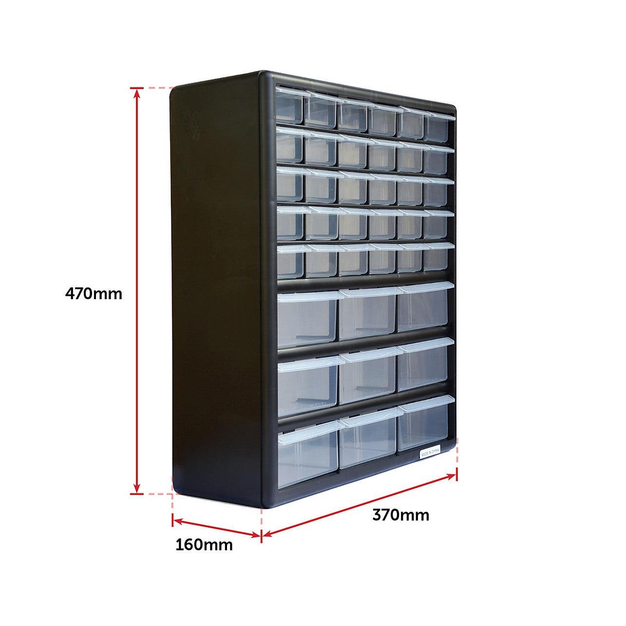 39 Drawer Hardware Storage Organizer, Wall Mount Part Storage Container  Cabinet for Crafts, Parts, Hardware and Compartment : : DIY & Tools