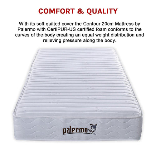 Contour Encased Coil Single Mattress - CertiPUR-US Certified Foam