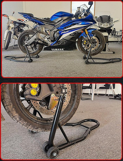 Rear Motorcycle Stand Heavy-Duty Motorbike Lift Paddock Carrier Bike Fork