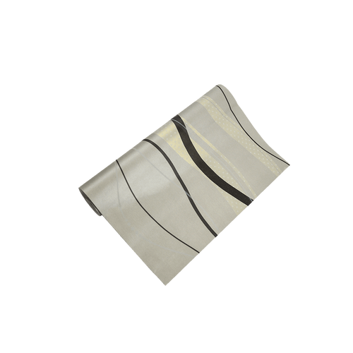 Wallpaper Flocking Simple Curves Non-woven Wall Paper Roll