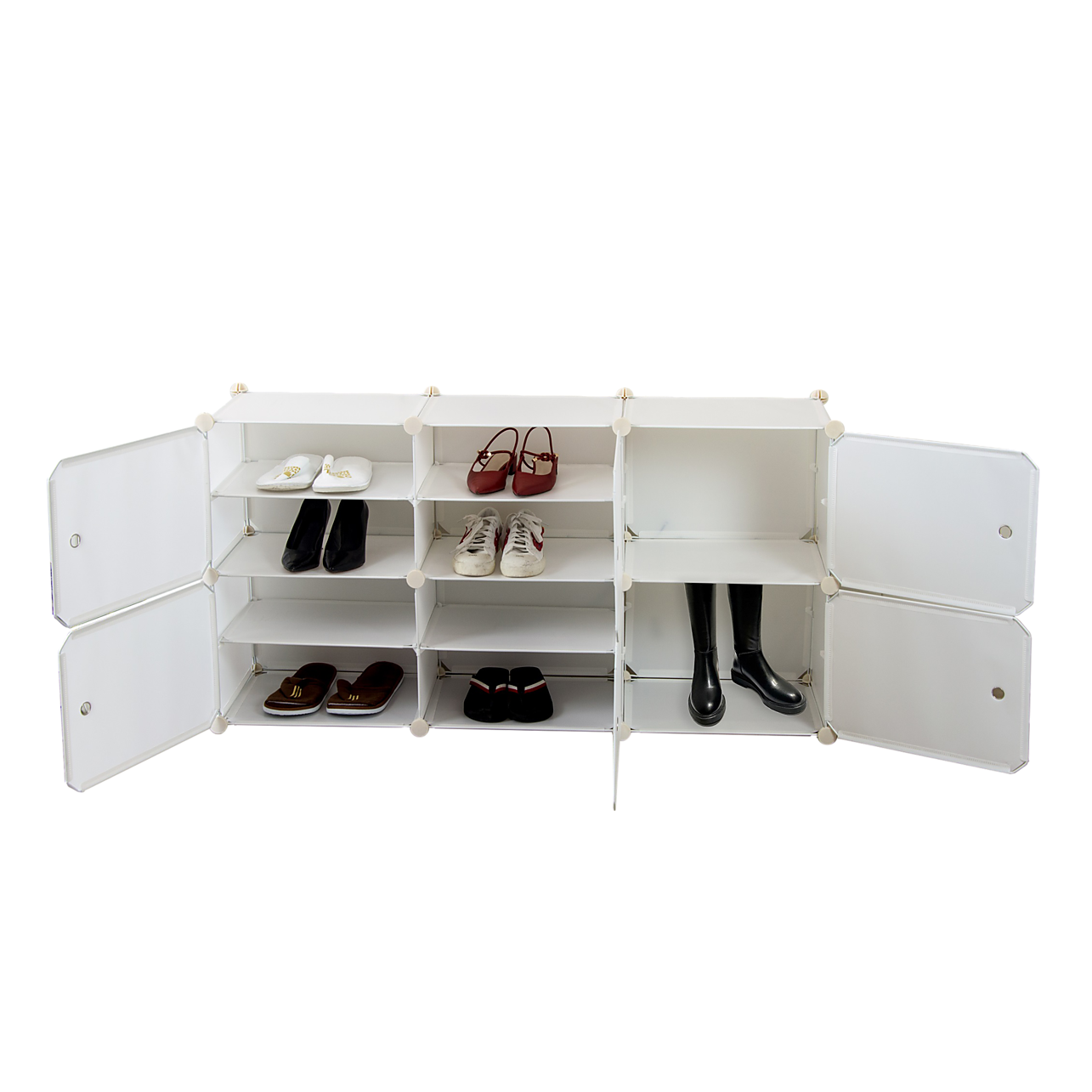 Dropship 8-Tier 2-Row Shoe Rack Organizer Stackable Free Standing